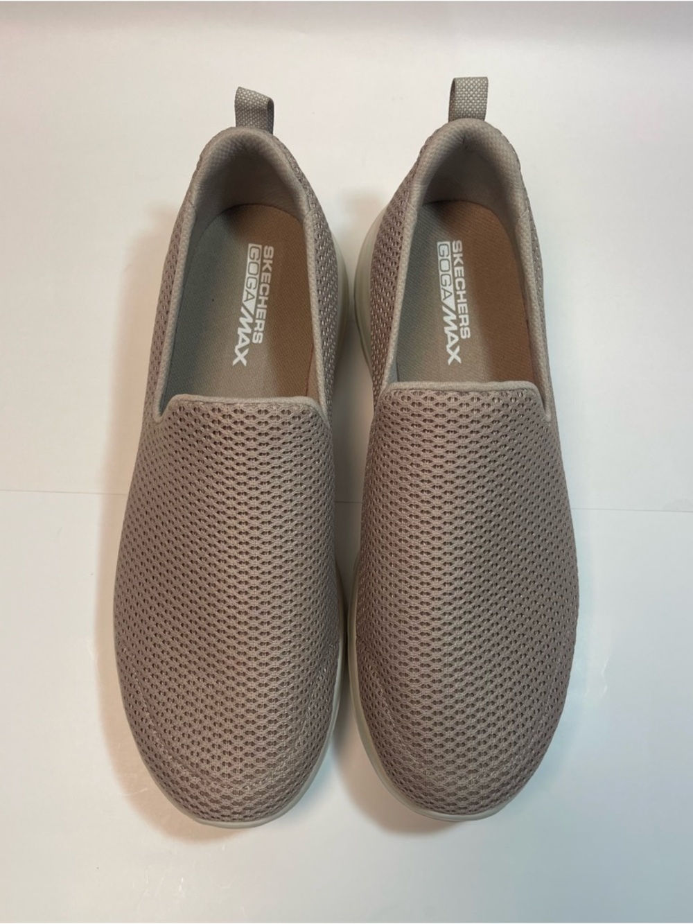 Skechers Slip-On Mesh Walking Sneakers in Taupe